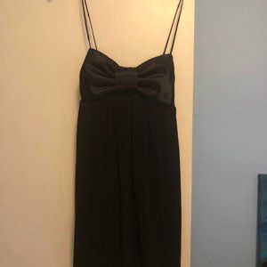 Speechless  Strapless Large Bow Mini Black Dress
